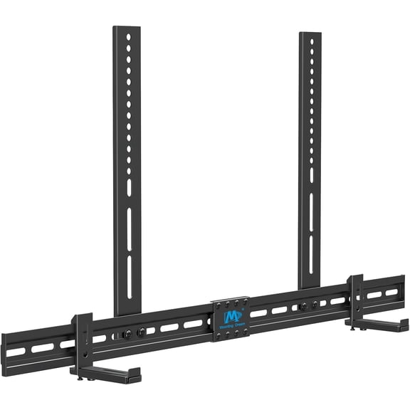 Soundbar Mount Sound Bar TV Bracket with Holes/Without Holes, Non-Slip Base Holder Extends 3.4" to 6.1", Up to 20 LBS, Safe and Easy to Install MD5425