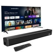 Soundbar for TV , 2.1CH Bluetooth TV Speaker Wireless & Wired 17 inch Subwoofer, 50W Home Audio TV Speakers Sound Bar, Wall Mountable Soundbar with Optical/AUX/DC Connection