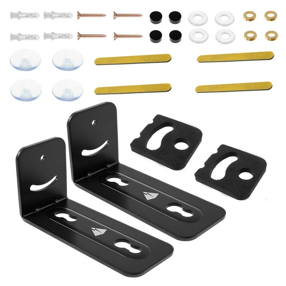 Soundbar Wall Mount Bracket Sturdy Sound Bar Stand Soundbar Mount Shelf Under TV Mounting Bracket Hold Up to 15kg for Living Room Bedroom