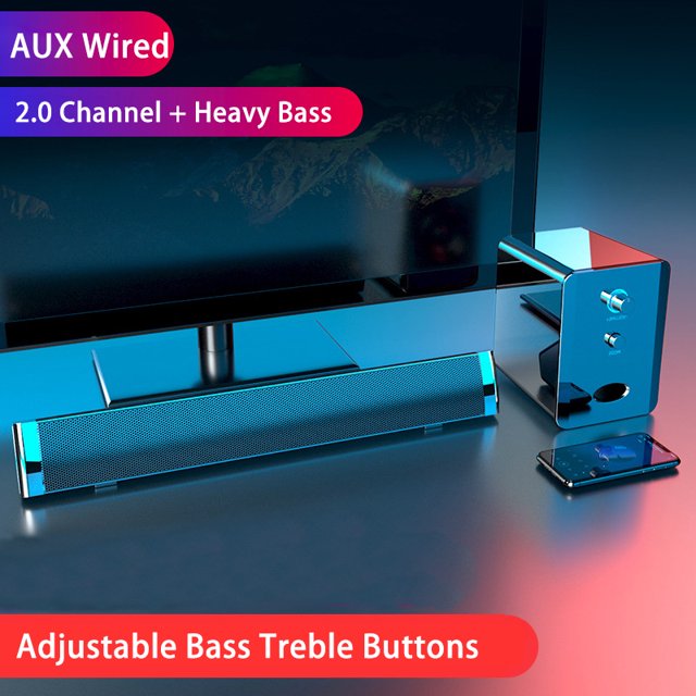 Soundbar With Subwoofer TV Sound Bar Home Theatre System Bluetooth