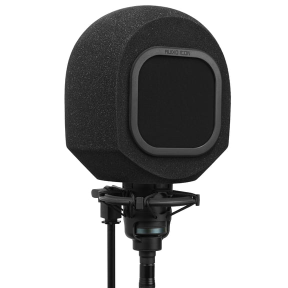 Soundbox Vocal Recording Isolation Booth | Portable Microphone Shield, Pop Filter for Studio-Quality Sound for Singing, Podcasting, Acoustic High-Density Foam Ball, Mic Soundproof Box (Metal)