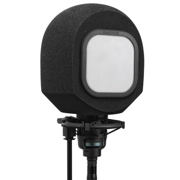 Soundbox Vocal Recording Isolation Booth | Portable Microphone Shield, Pop Filter for Studio-Quality Sound for Singing, Podcasting, Acoustic High-Density Foam Ball, Mic Soundproof Box (Metal)