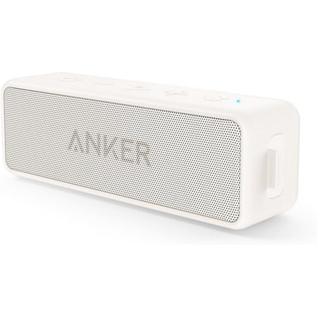 Soundcore Anker 2, 12W Dual-Driver, Portable Bluetooth Speakers for Daily Use, and Wireless, 24-Hour Playtime, IPX7 Water Resistant, Built in Mic, 66 ft Bluetooth Range- White