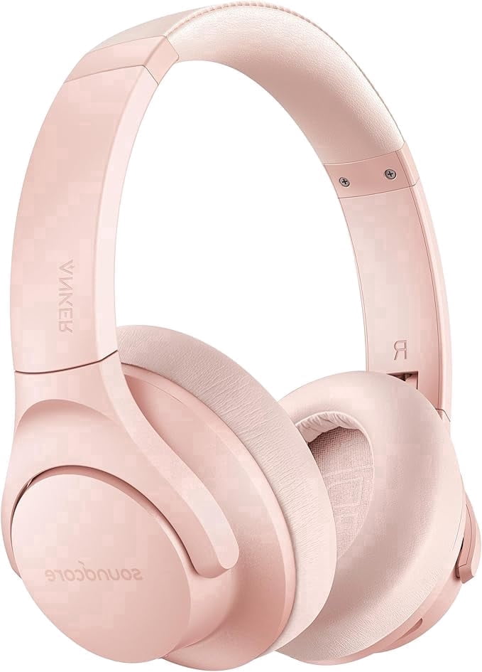 Soundcore Anker Life Q20 Hybrid Active Noise Cancelling Headphones, Wireless Over Ear Bluetooth Headphones, 60H Playtime, Hi-Res Audio, Deep Bass, Foam Ear Cups, USB-C Charging