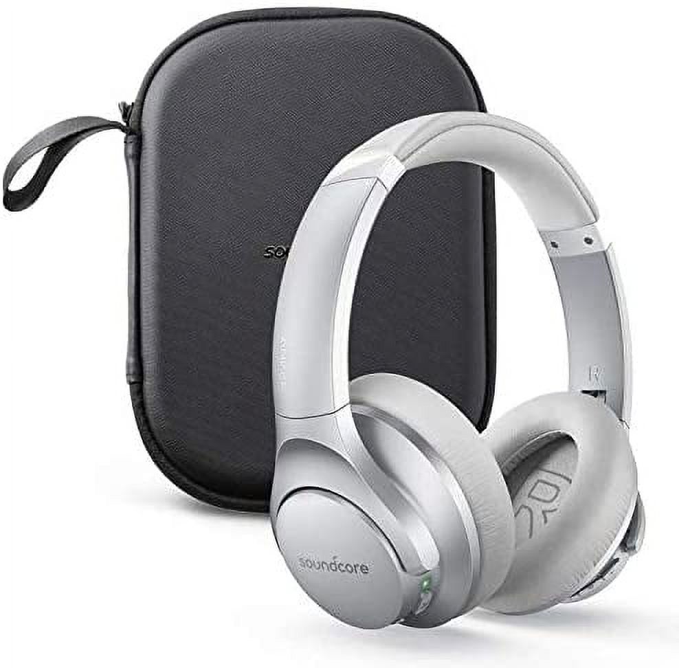 Soundcore Life Q20 Wireless Bluetooth Over Ear Headphones wih Case, Active Noise Cancelling|Silver - image 1 of 6
