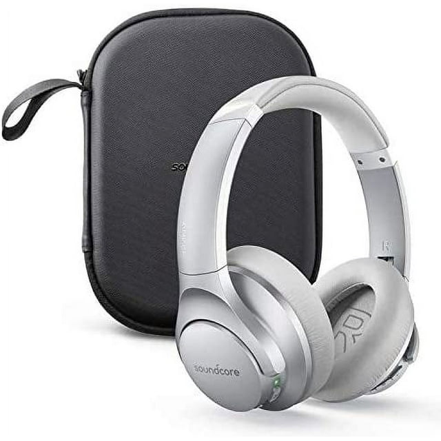 Soundcore Life Q20 Wireless Bluetooth Over Ear Headphones wih Case, Active Noise Cancelling|Silver