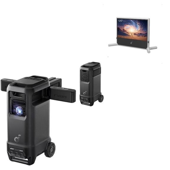 Soundcore Nebula X1 Pro 4K Outdoor Projector, Triple Laser, 3500 ANSI Lumens, Spatial Sound, 56000:1 Contrast, Optical Zoom,with 120''inflatbal screen