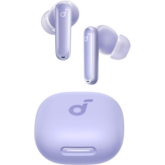 Soundcore P40i Noise Cancelling Earbuds, Adaptive ANC, 60H Playtime, Heavy Bass, 2-in-1 Case Phone Stand, IPX5, Wireless Charging, Bluetooth 5.3