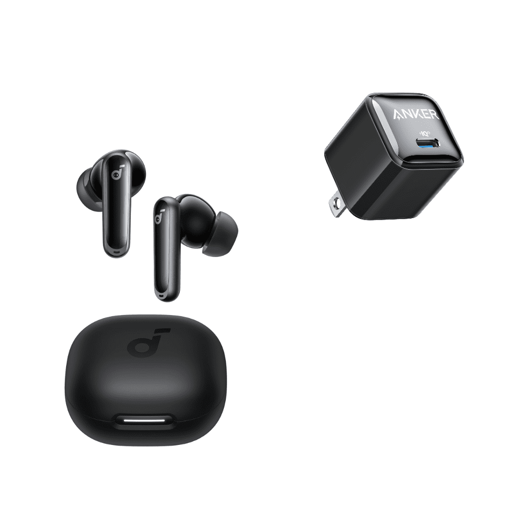Soundcore P40i by Anker with USB C Charger Block 20W, Noise Cancelling Wireless Earbuds, Black