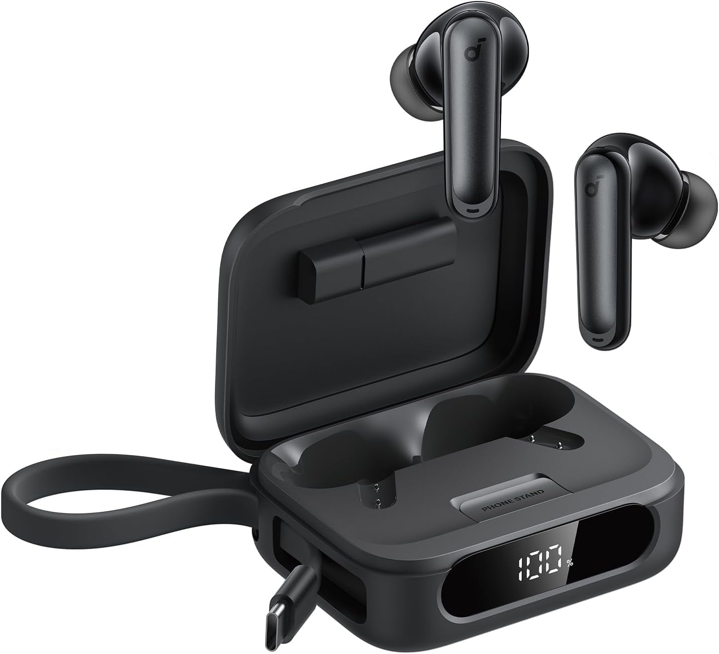 Soundcore P41i by Anker, Adaptive Noise Cancelling Earbuds with Portable Phone Charger and Built-in Lightning Adapter, 12H Playtime, 192H with Case, 6-Mic AI Clear Calls, IPX5