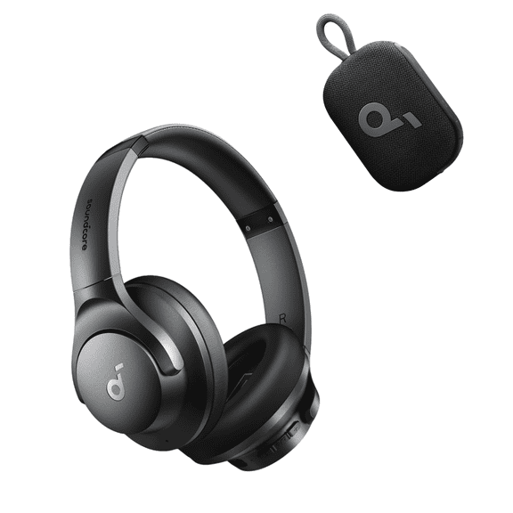Soundcore Q20i with Select 4 GO, Wireless Noise Cancelling Over-Ear Headphones, 40 Hours Long Battery, Hi-Res Audio & Deep Bass, Customizable Sound via App, Designed for Business and Travel-Black