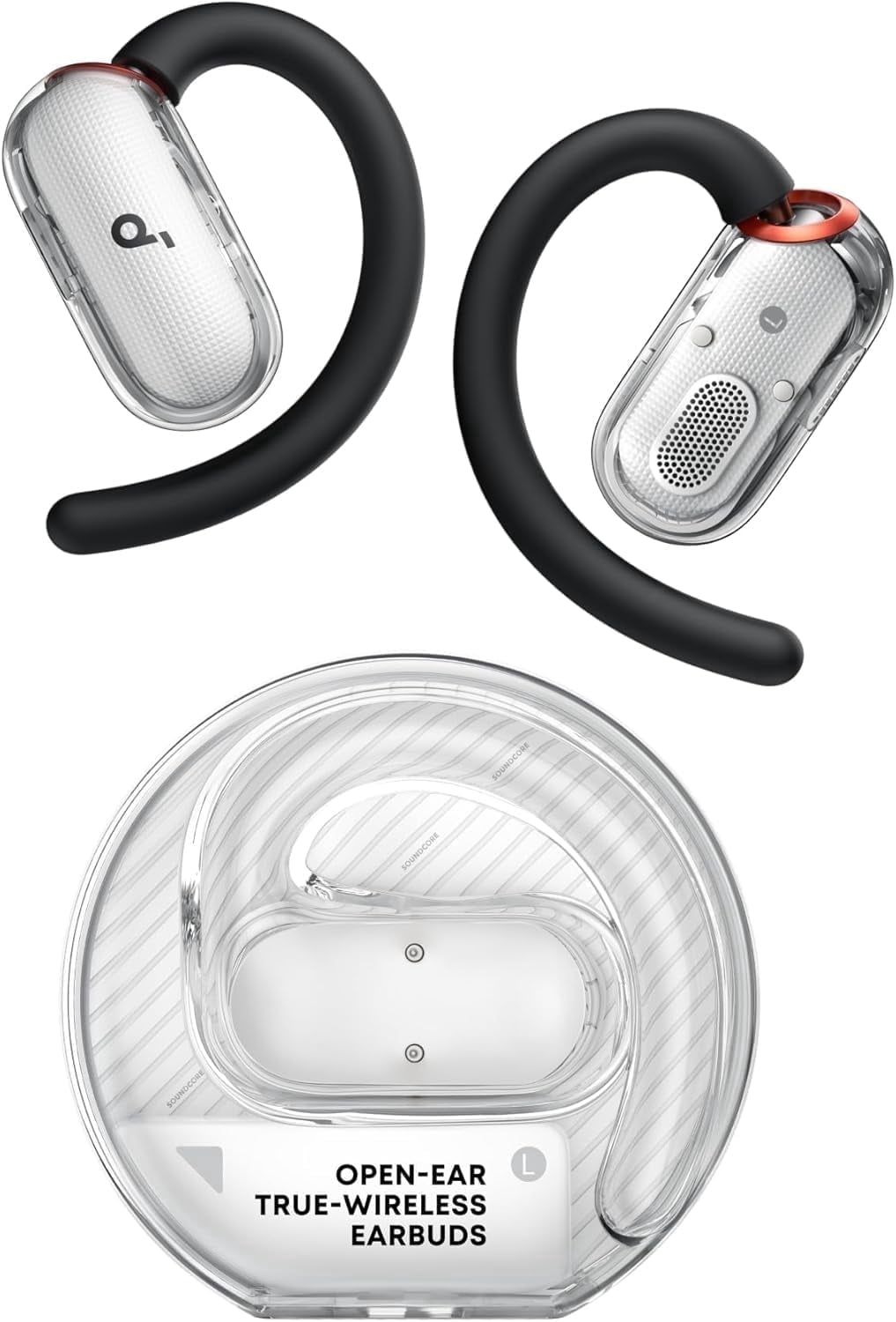 Soundcore V40i Open-Ear Headphones, 4-Size Adjustable Fit, AI Clear Calls, 21H Playtime, Richer Bass, IP55, Bluetooth 5.4