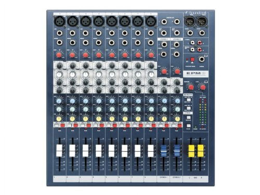 Soundcraft EPM 8 Audio Mixer, Rack Mountable, 8 Channels, High-Quality Faders
