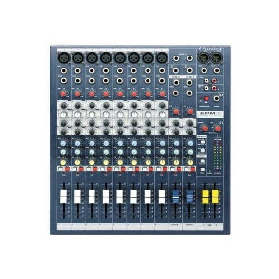 Soundcraft EPM 8 Audio Mixer, Rack Mountable, 8 Channels, High-Quality Faders