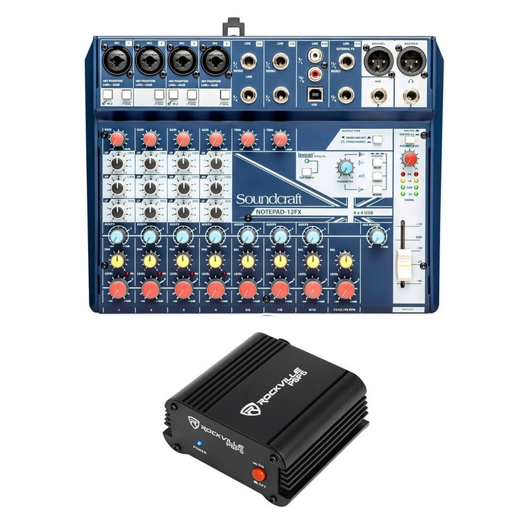 Soundcraft Notepad-12FX 12-Channel Analog Mixer w/ USB I/O+ Soundcraft Notepad-12FX 12-Channel Analog Mixer w/ USB I/O+