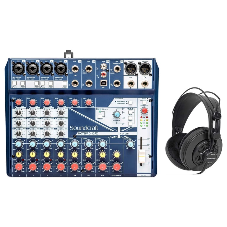 Soundcraft Notepad-12FX 12-Channel Mixer w/USB I/O + Effects +