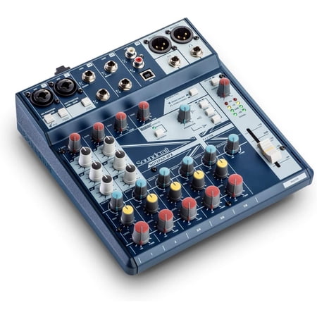Soundcraft Notepad-8FX Small-format Analog Eight-Channel Mixing Console with USB I/O and Lexicon Effects (5085984US),Blue
