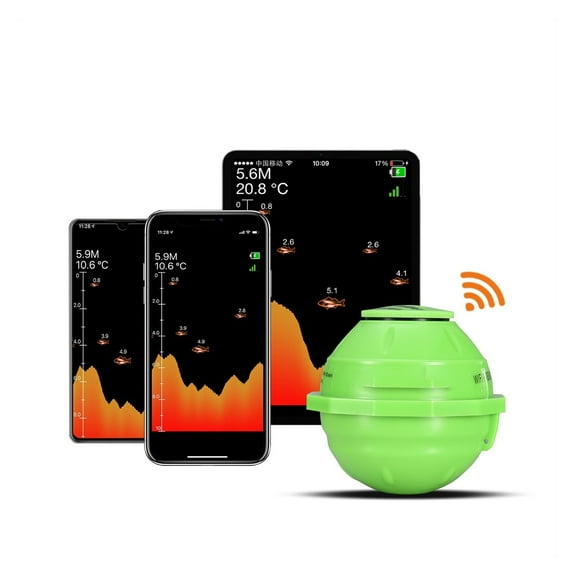 Sounder Sonar Wireless 70M WIFI Fish Finder 135feet(45m) Depth Sea Fish Detect Finder ,Easy to Operate