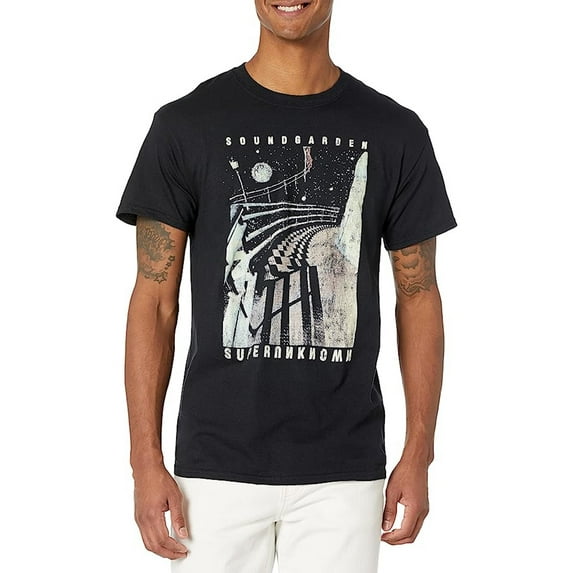Soundgarden Men's Staircase Glow in The Dark T-Shirt Black Large | Officially Licensed Merchandise