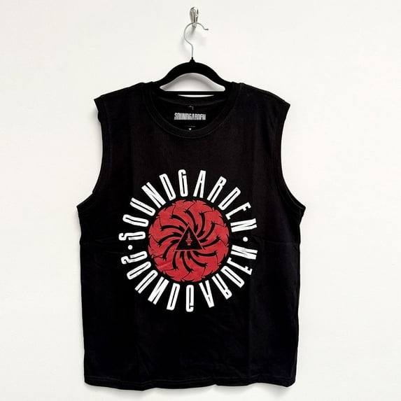 Soundgarden Unisex Tank T-Shirt Circle Logo (Black) (Medium)