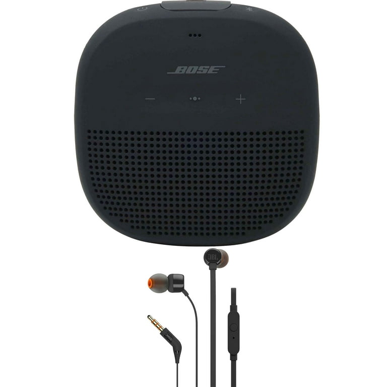 Soundlink Micro Bluetooth Speaker (Black) with JBL T110 in Ear