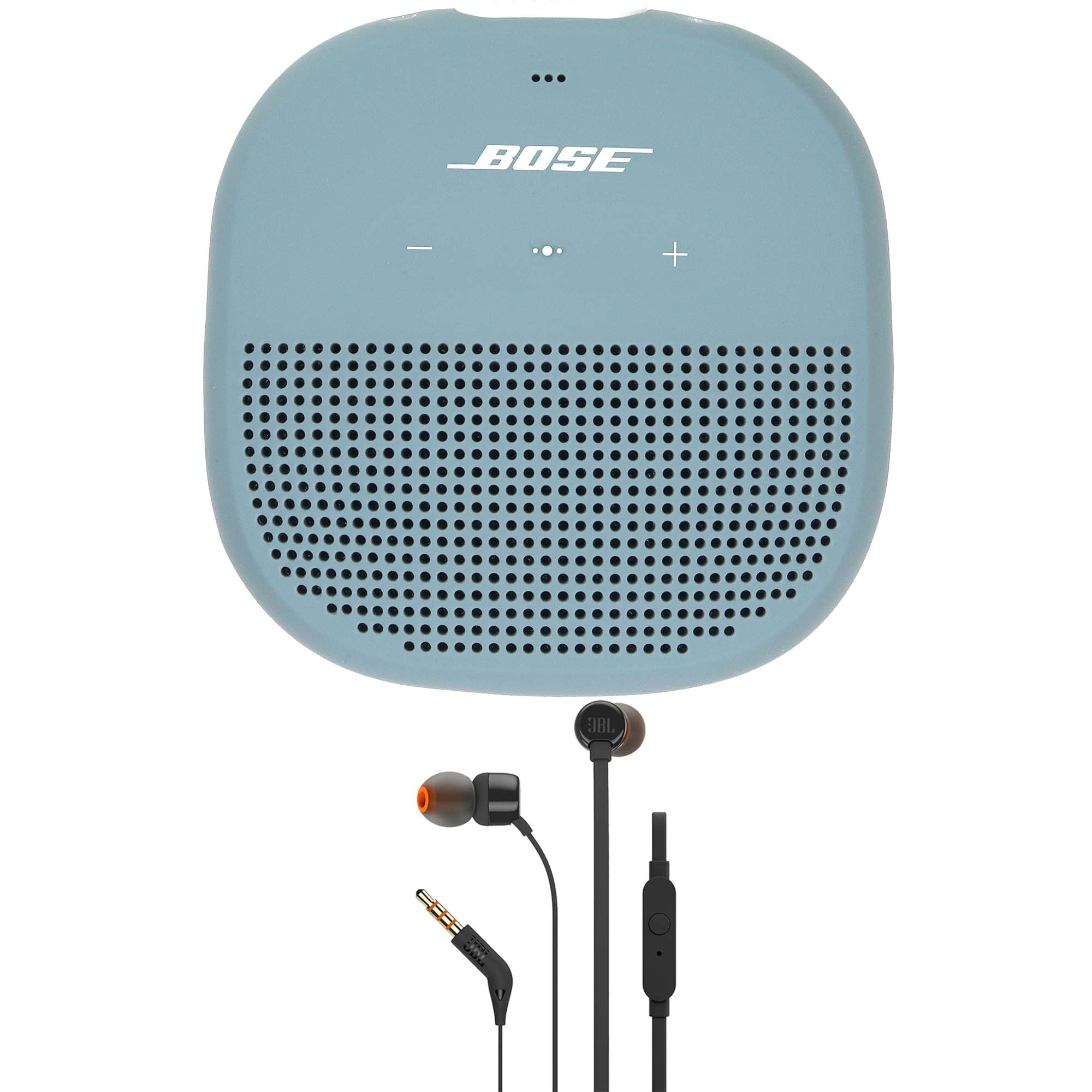 Soundlink Micro Blue) in JBL T110 Headphones with Bluetooth (Stone Speaker Ear Black