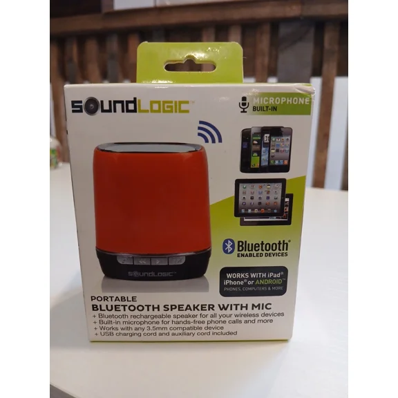 Soundlogic Bluetooth Rechargeable Wireless Speaker With Microphone