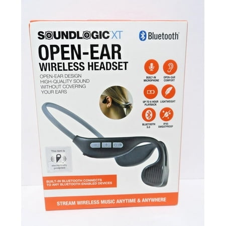 Soundlogic Open-Ear Wireless Headset, Black
