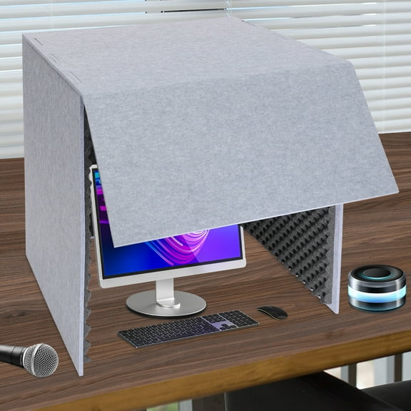 Soundproof Booth Portable Studio Sound Recording Desktop Soundproof Cover Black
