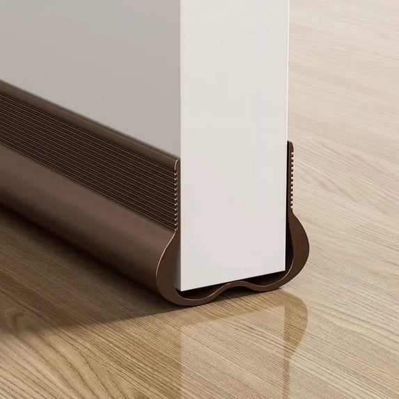 Soundproof Door Bottom Seal Strip PVC Weather Stripping for Noise Reduction & Insulation Draft Stopper,1PC,Brown