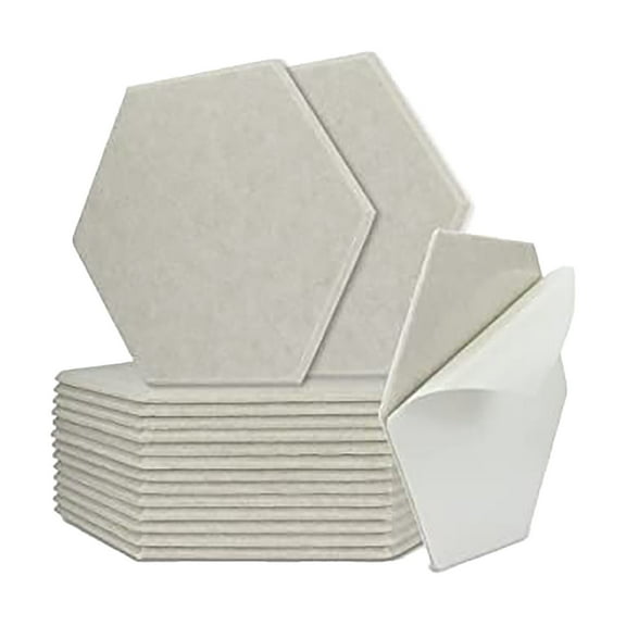 Soundproof Hexagon Acoustic Panels Self- Polyester Fiber Wall for Quiet Spaces in Home and