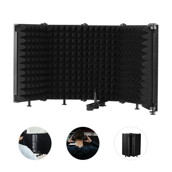 Soundproof ,Mic Soundproof 5/8-inch Male Screw Audio Female To 5/8-inch Filter Mic Soundproof With 3/8-inch With 3/8-inch Female Sound Filter Mic Fapao Wotao Black 5-Panel
