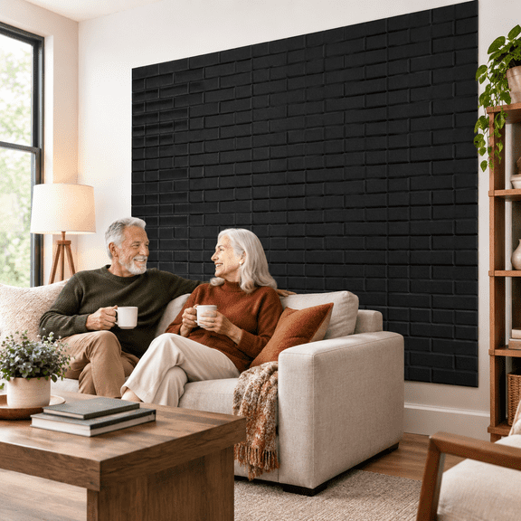 Soundproof Panels Peel And Stick Acoustic Wall Panel 24 Pack Black