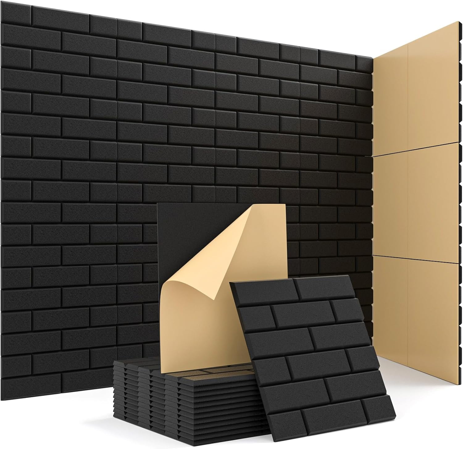 AKK-Star Acoustic Panels ,Folding Panel 1 Set - 2400x600mm Wooden Wall Panels For Sound Studio - View #8