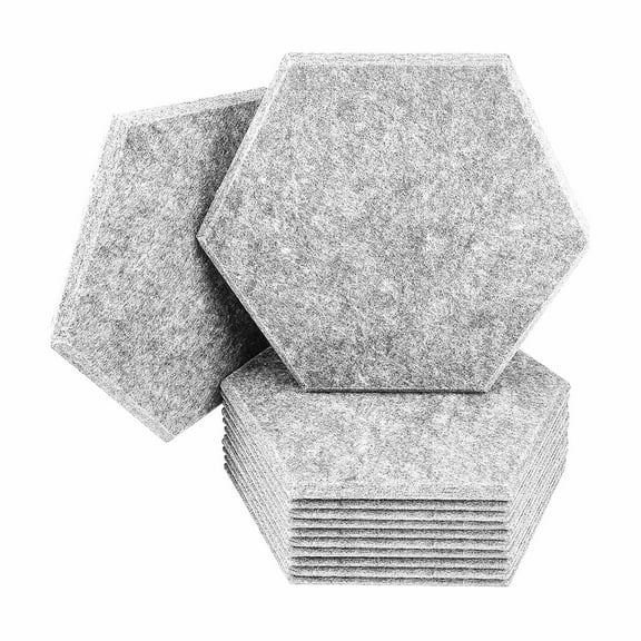 Soundproof Wall Stickers, Hexagon Acoustic Panels, Self-Adhesive, Polyester Fiber, Noise Reduction for Home, Stylish Design, Easy Installation