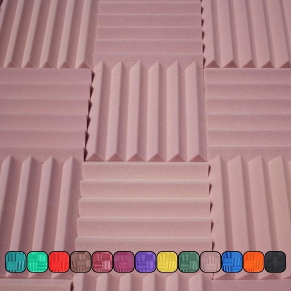 Soundproofing Acoustic Studio Foam - Blue Color - Wedge Style Panels 12”x12”x2” Tiles - 4 Pack