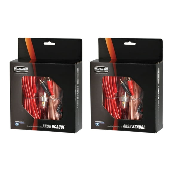 Soundstorm 8 Gauge Ga Complete Car Amplifier Wiring Install Kit (2 Pack)