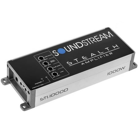 Soundstream 1Ch 1000 Watt 4 Ohm Full Range Monoblock Class D Subwoofer Amplifier