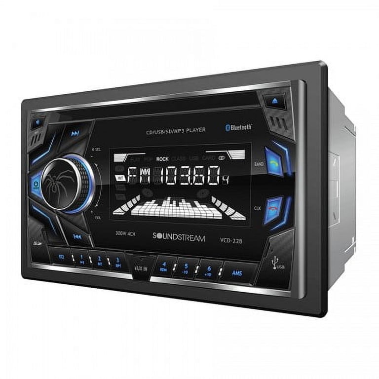 Soundstream Audio Car Stereo Receiver VCD22B 2-DIN CD/MP3, 32GB