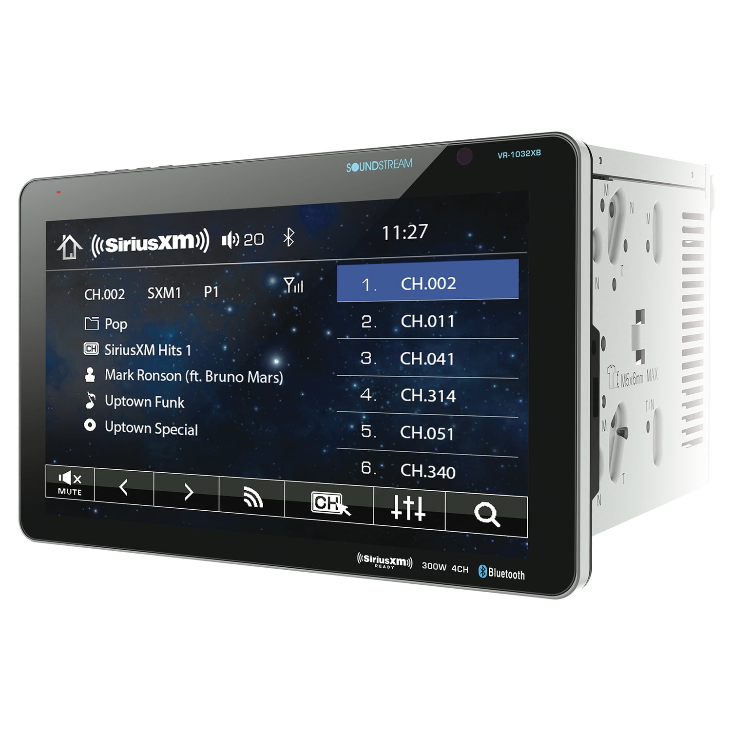 Soundstream VR-1032XB 10.3-Inch Double-DIN DVD Head Unit with Bluetooth, Fully Detachable Monitor and SiriusXM Ready