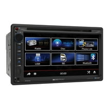 Soundstream VR-651B, 7 Inch Double Din Touchscreen DVD Car Stereo, Android MHL PhoneLink Auto Radio with Bluetooth and Built in EQ, 2-Din Multimedia Receiver AM/FM SD USB
