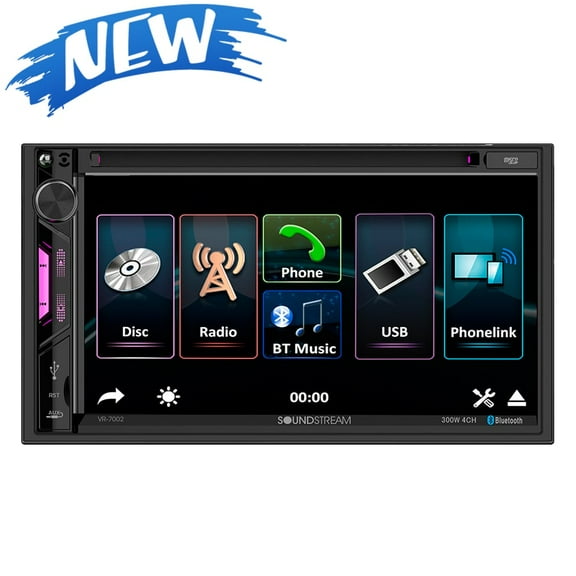 Soundstream VR-7002 7" Double DIN Fixed Face Touchscreen Receiver Car Receiver
