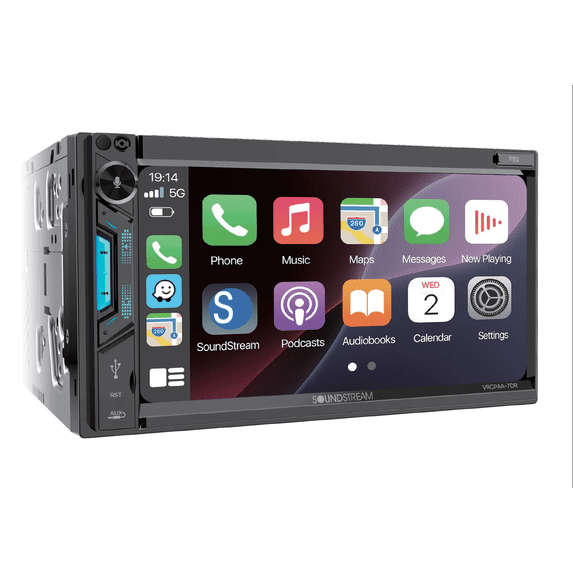 Soundstream VRCPAA-7DR 7" Double Din Car Stereo w/ Wireless Apple CarPlay® & Android Auto®