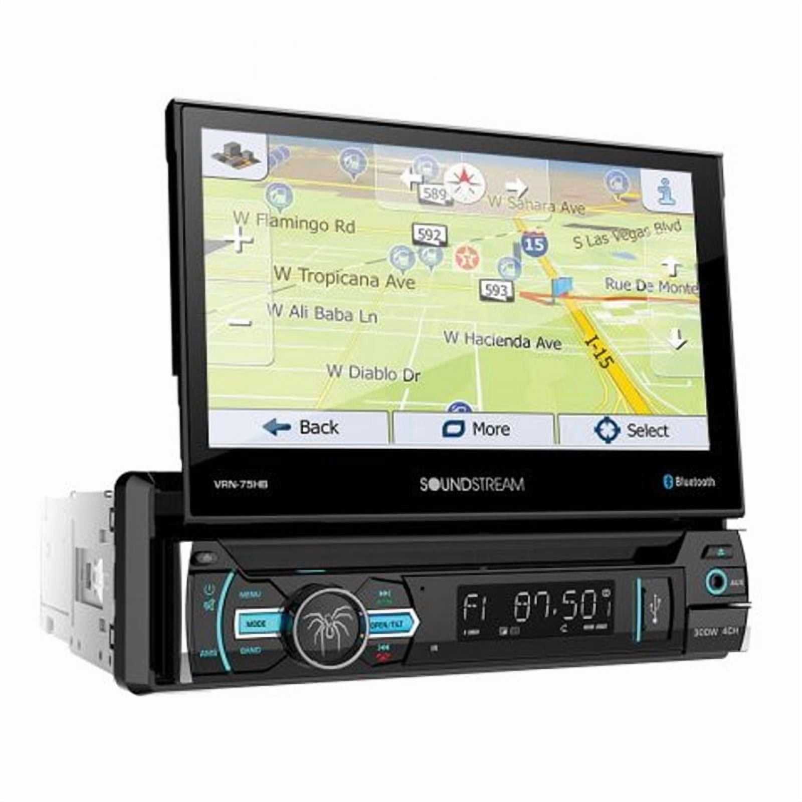 Soundstream VRN75HB 7" Touchscreen Single Din Car Stereo with DVD/CD/MP3 and GPS Navigation