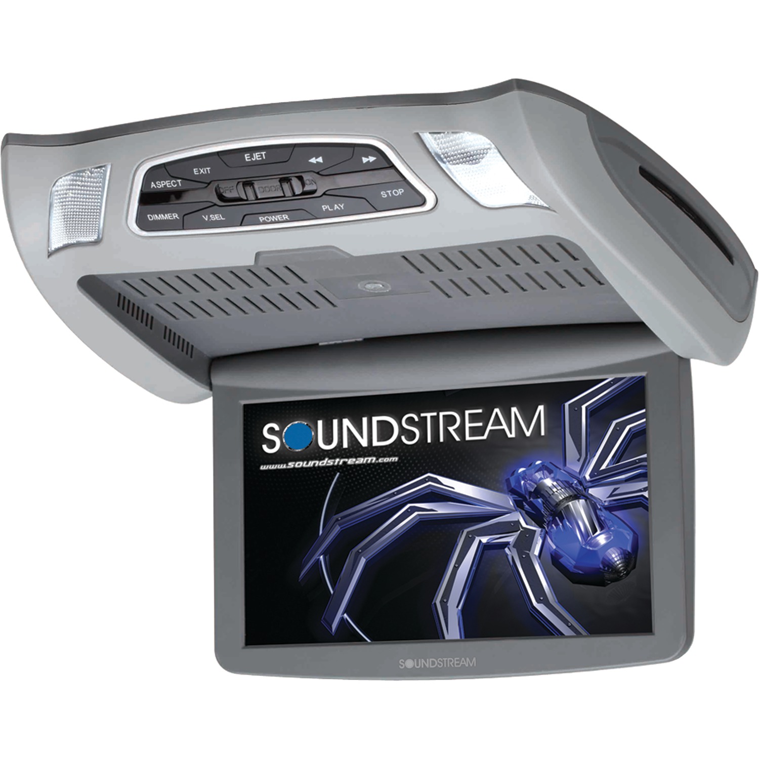 Soundstream Vcm-103dm 10.3" Ceiling-mount Dvd Player With Ir & Fm Transmitters & Interchangeable Skins - image 1 of 3
