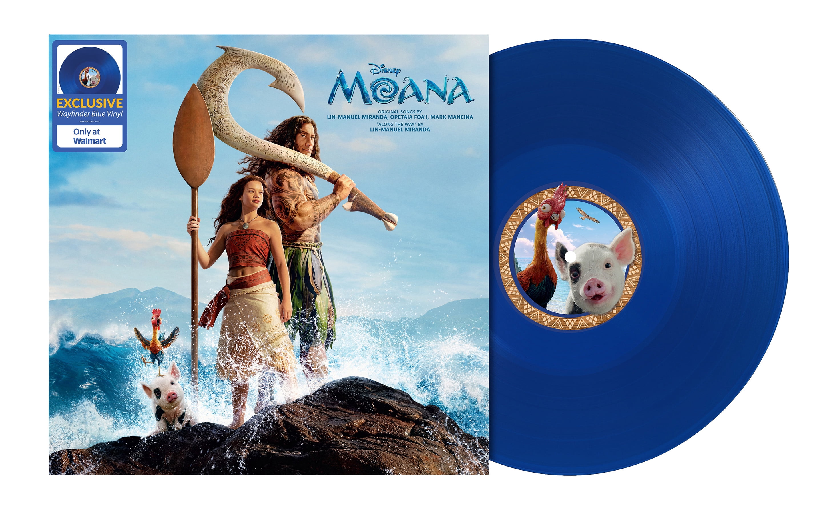 Lin-Manuel Miranda, Catherine Laga'aia, Dwayne Johnson - Moana (Live Action) (Original Motion Picture Soundtrack) - Walmart Exclusive Wayfinder Blue Vinyl