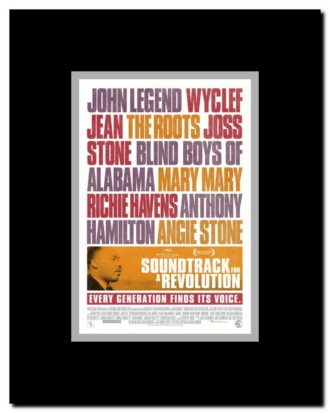 Soundtrack for a Revolution Framed Movie Poster