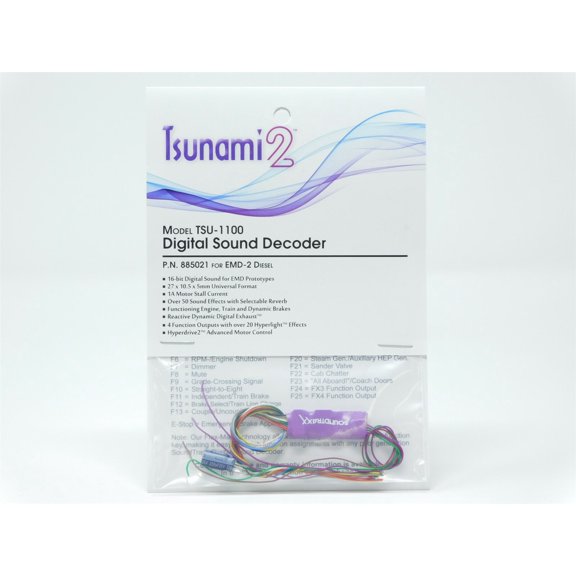 Soundtraxx Tsunami 2 TSU-1100 885021 EMD-2 Diesel DCC / SOUND Decoder 4-Func 2A