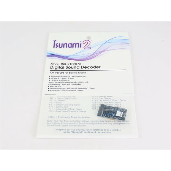 Soundtraxx Tsunami 2 TSU-21PNEM 886003 ELECTRIC MODELS DCC / SOUND Decoder