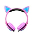 thumbnail image 1 of Soundworx Kids 3.5mm Headphone Earphone On Ear Wired LED Cat Ears Stereo Headsets for Kids Girl, 1 of 4